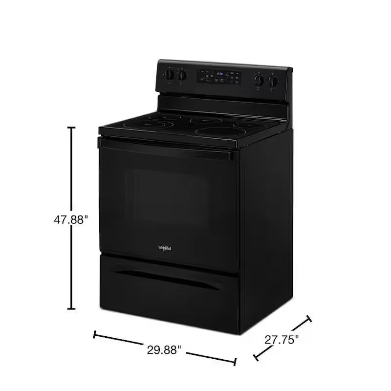 Black Electric Range with 5 Elements Q58643