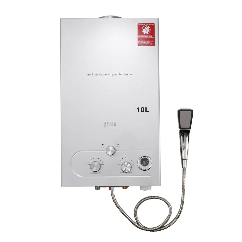 10L 20KW LPG Propane Instant Gas Water Heater with Shower Head Kit C50736