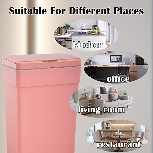 13 Gallon Plastic Automatic Motion Sensor Trash Can with Lid A906237