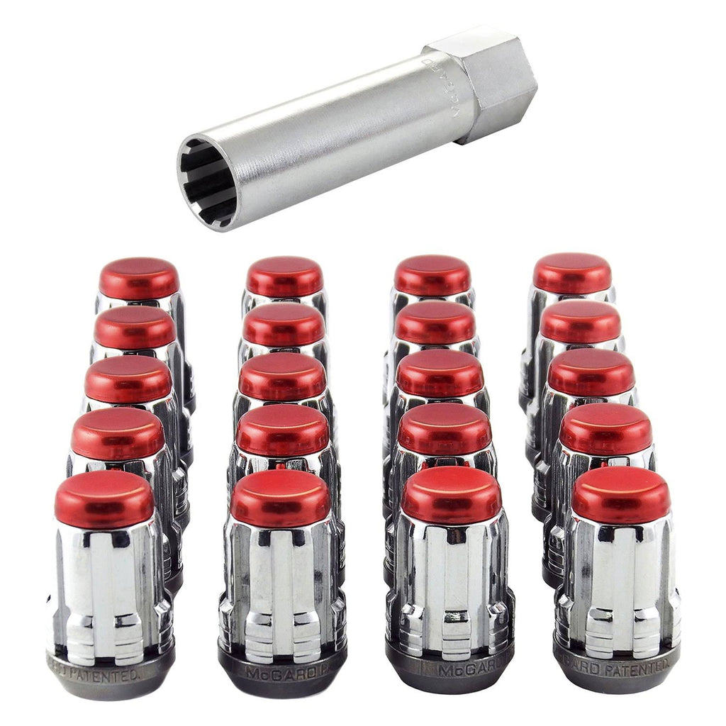 Chrome with Red Cap Wheel Installation Kit R38820