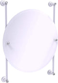 Matte White Round Frameless Wall Mirror A124