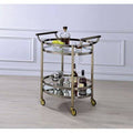 Rose Gold Clear Glass Serving Cart T466