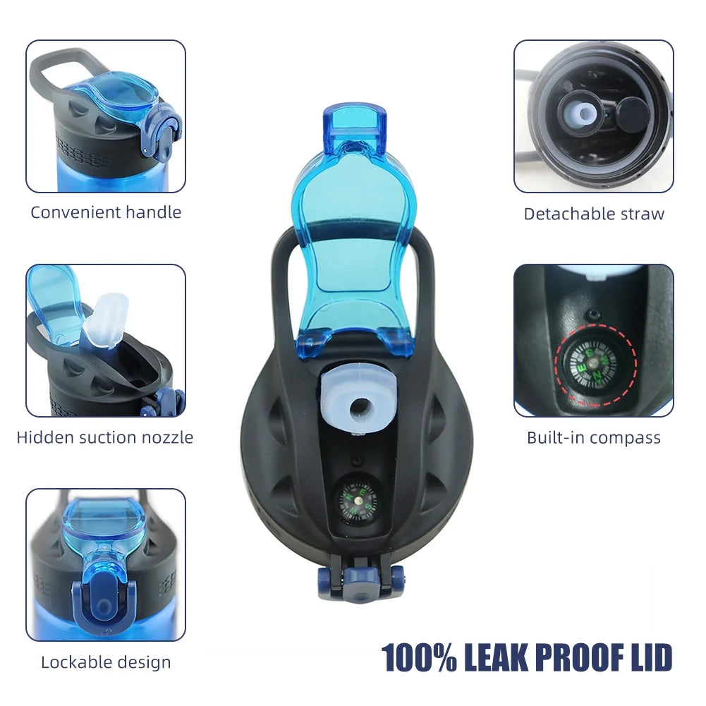 Blue Tritan Bottle with Filter Lockable Lid F134