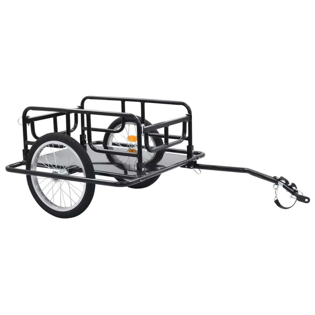 Bike Cargo Trailer Steel Black L748925