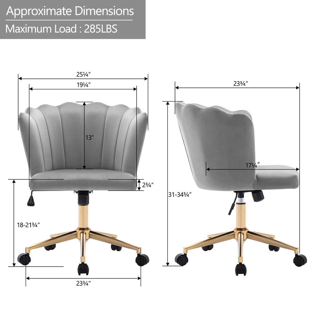 Velvet Swivel Office Chair F265