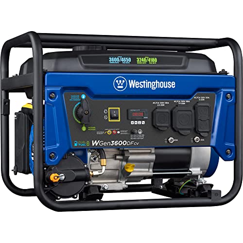 4650 Peak Watt Dual Fuel Portable Generator with Remote Electric Start B59913