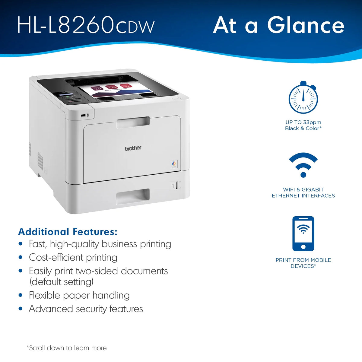 Business Color Laser Printer with Duplex Printing B549393