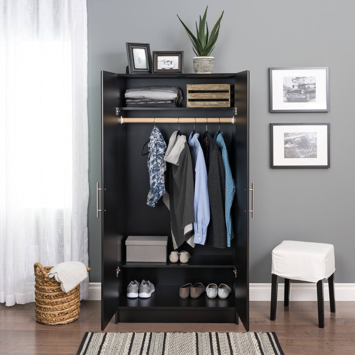 Espresso Wardrobe Cabinet Z86743