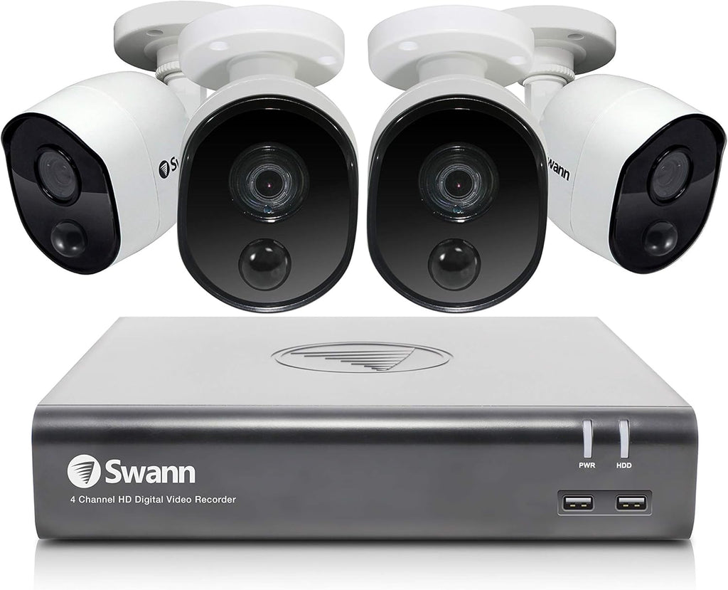 4 Channel 4 Cameras Wired 1080p Full HD CCTV Security Camera System L6998