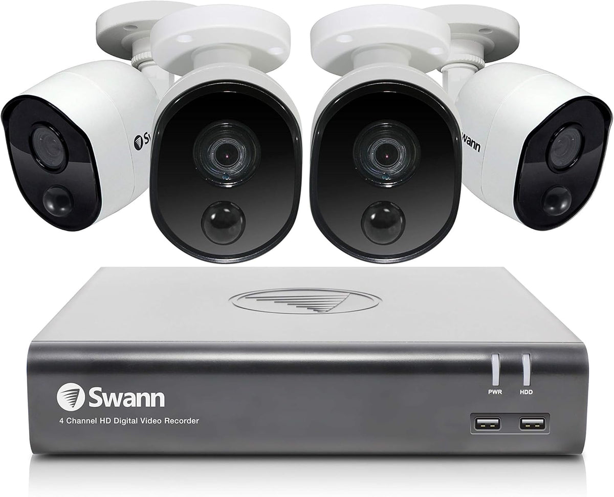 4 Channel 4 Cameras Wired 1080p Full HD CCTV Security Camera System L6998