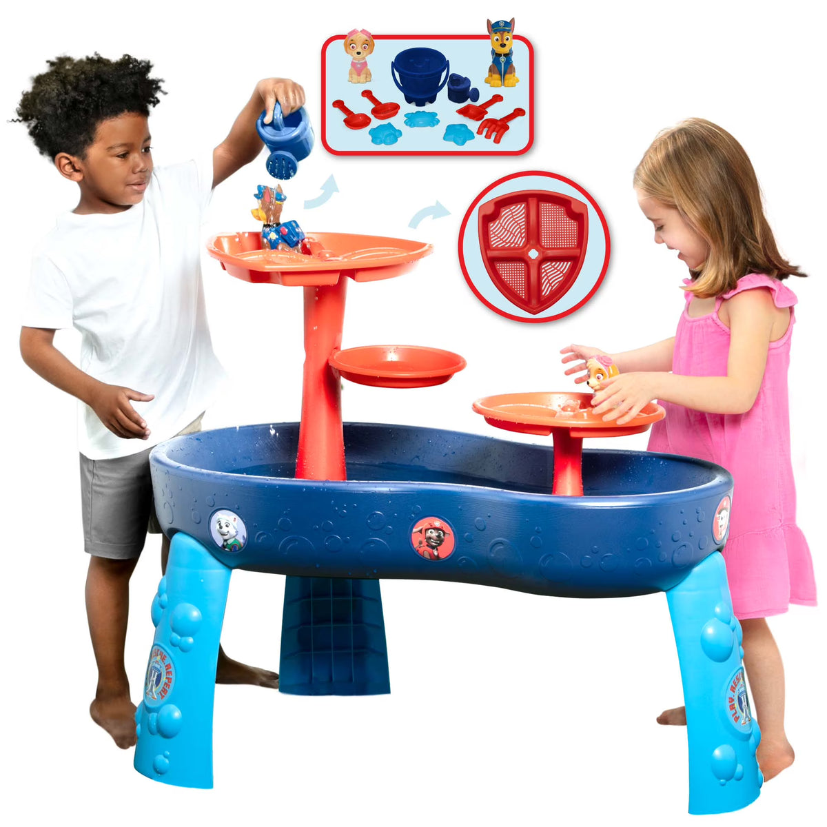 3-Tier Water Table with 11-Piece Toy Set, Blue M16677
