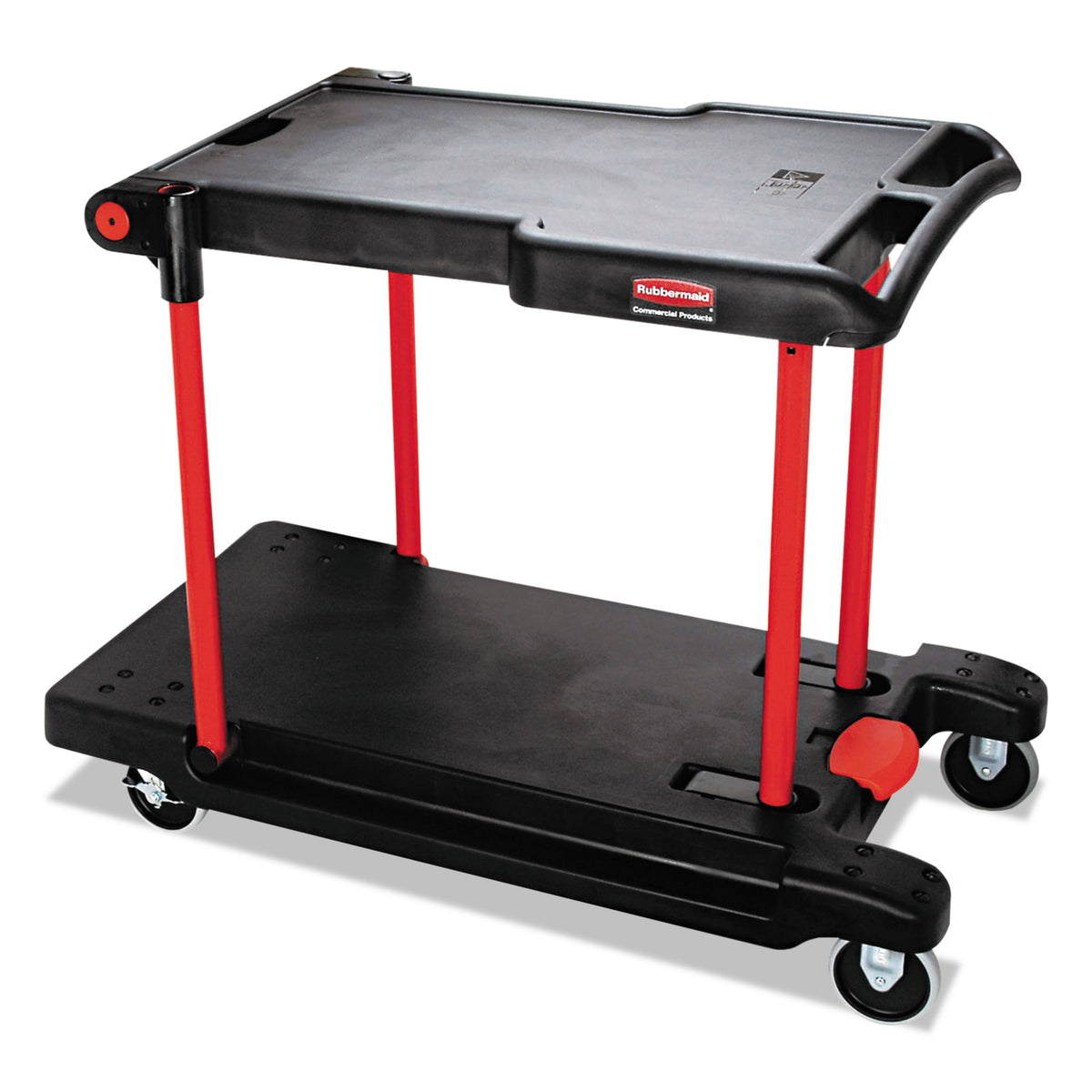Black Two Shelf Utility Cart F61049