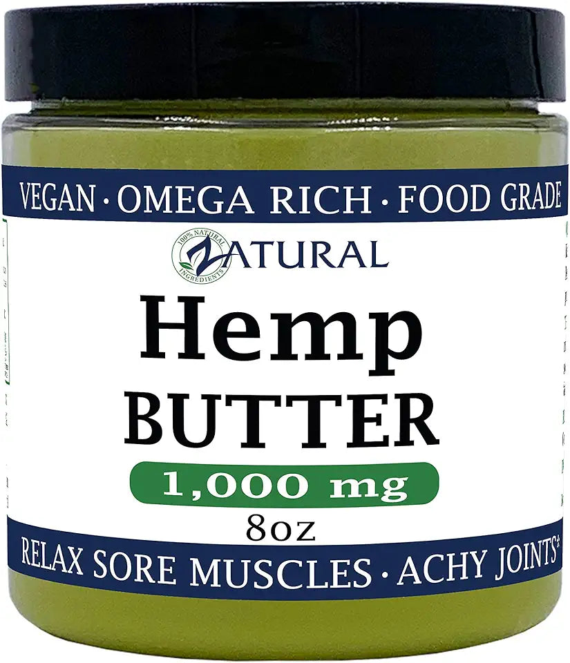 100% Pure Organic Raw Vegan Hemp Butter 8 oz Z263