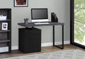 48L Taupe Reclaimed Wood Look Computer Desk with File Cabinet A767616