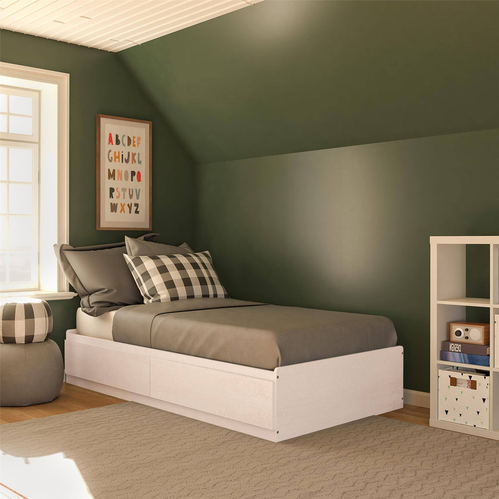 Twin Mates Bed Ivory Oak N66083