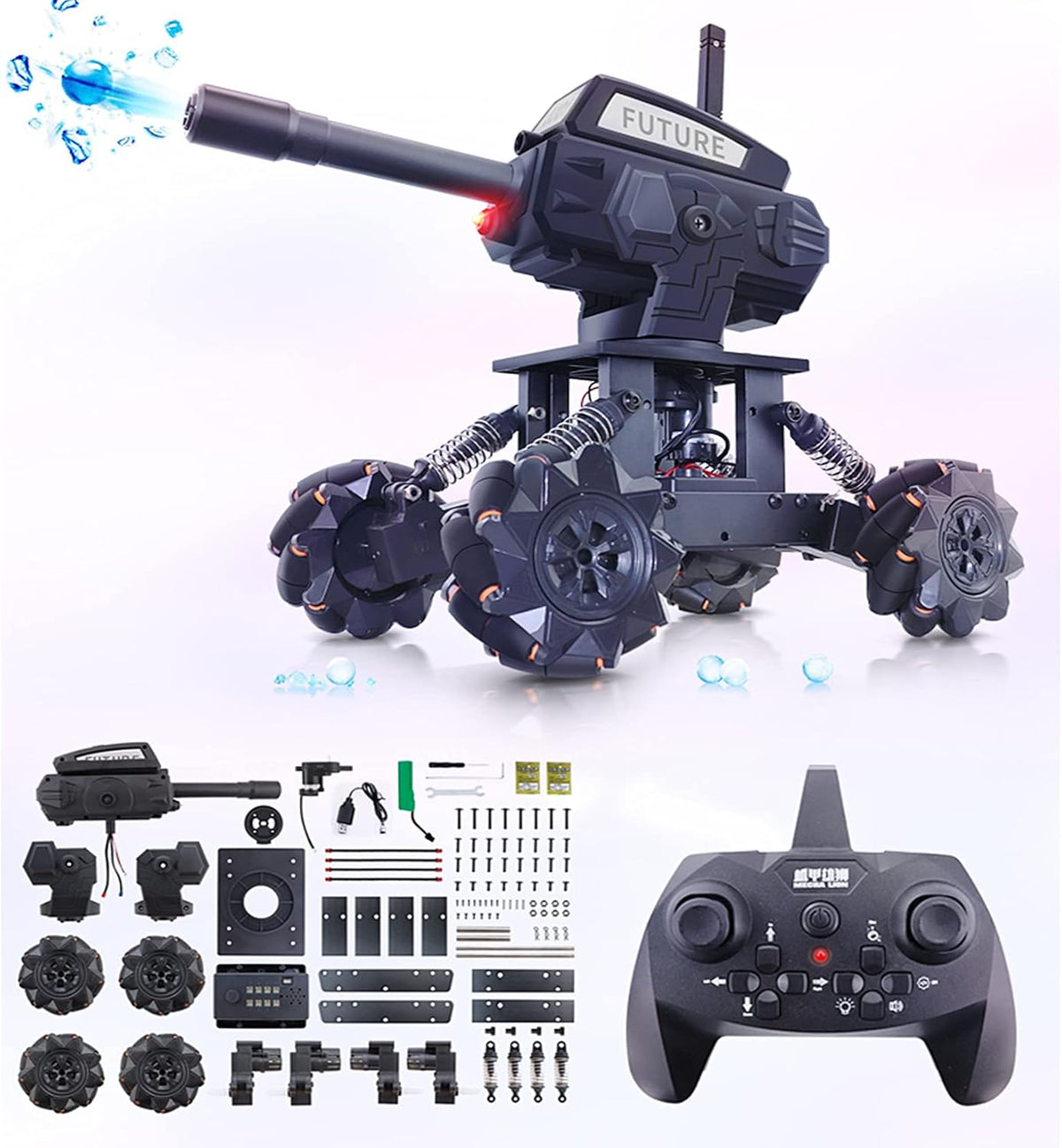 3-in-1 Remote Control Car Robot Kits with 10 mph and 360 Degree Drifting C469585