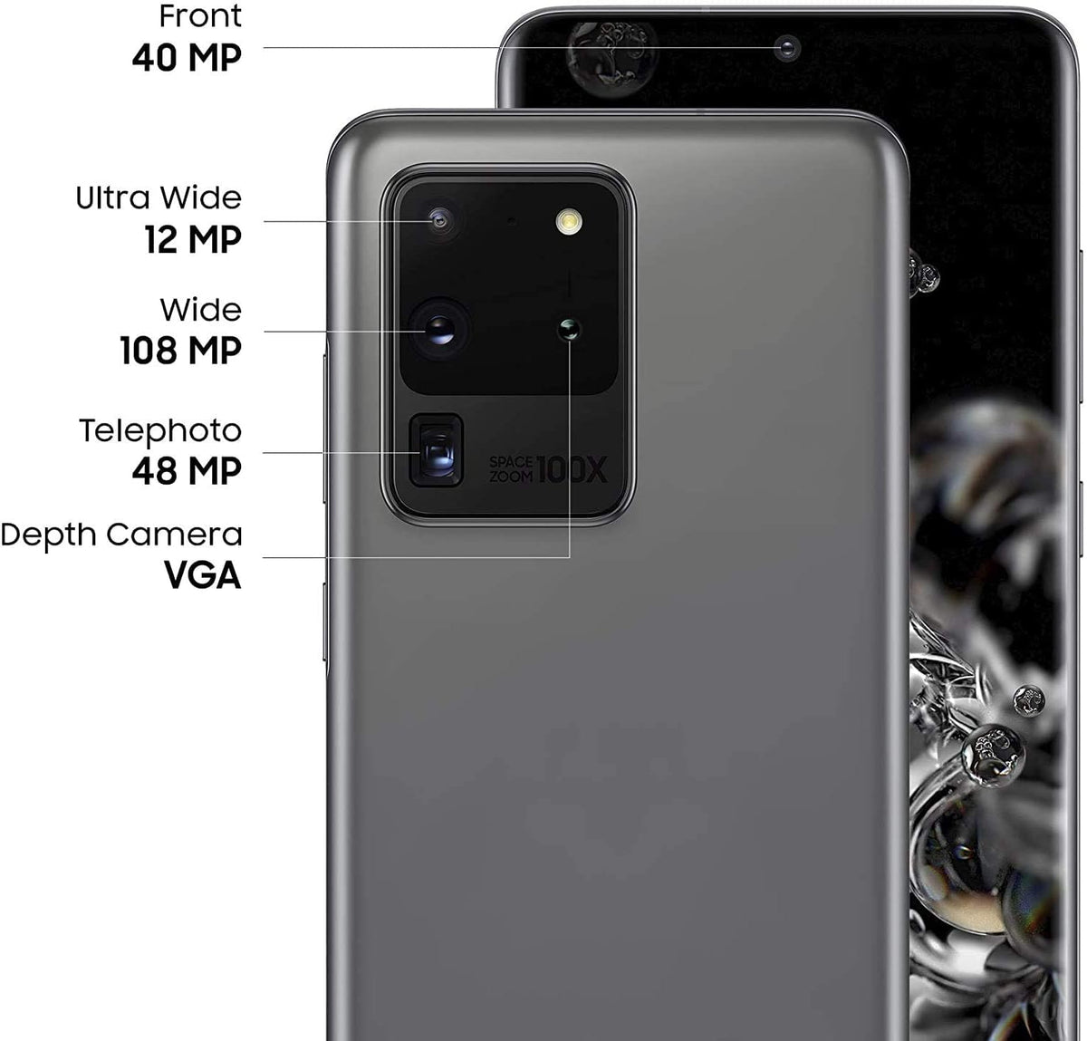 128GB Cosmic Gray Unlocked Galaxy S20 Ultra D348352
