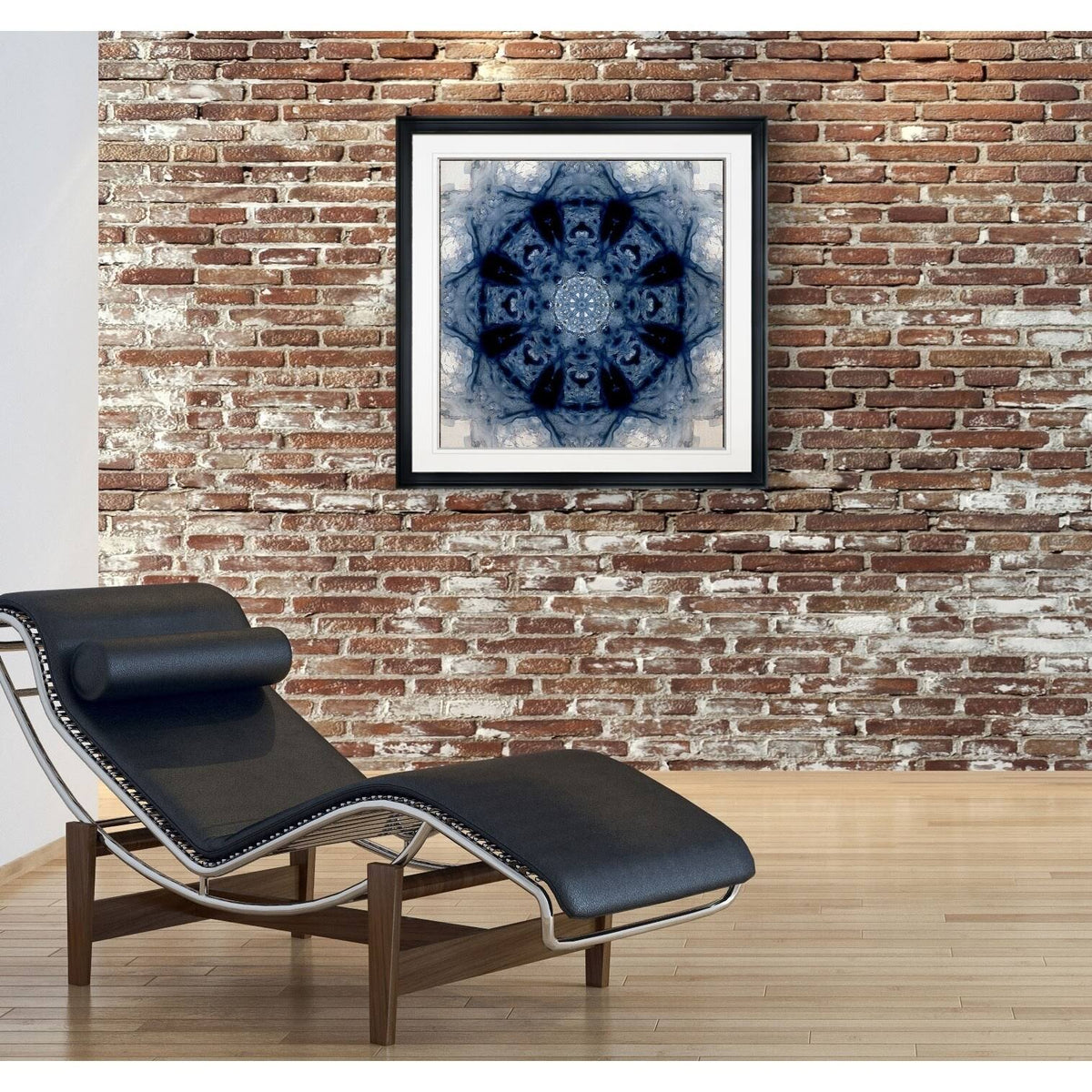 Indigo Framed Giclee Print 38x38 R3605