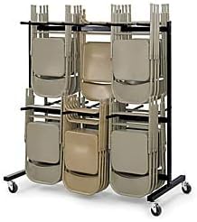 Two-Tier Folding Chair Cart, Steel, 84 Chair Capacity V5352