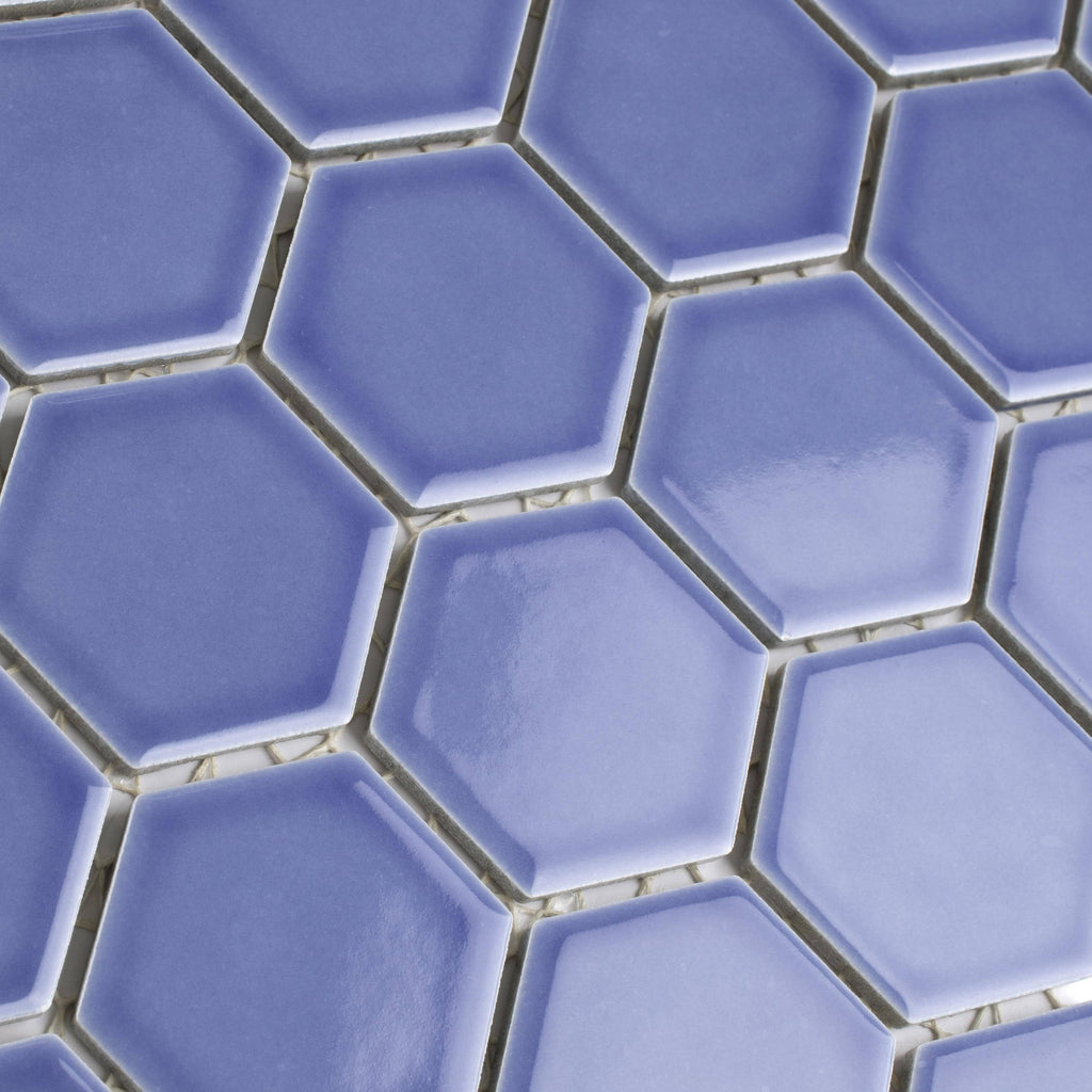 Periwinkle Porcelain Mosaic Tile N6894
