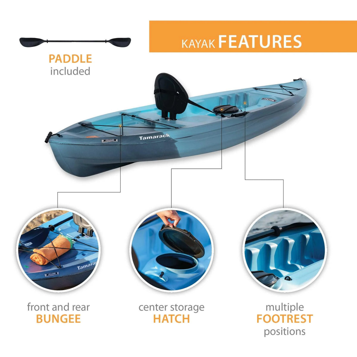 Sit-On-Top Kayak with Paddle K921260