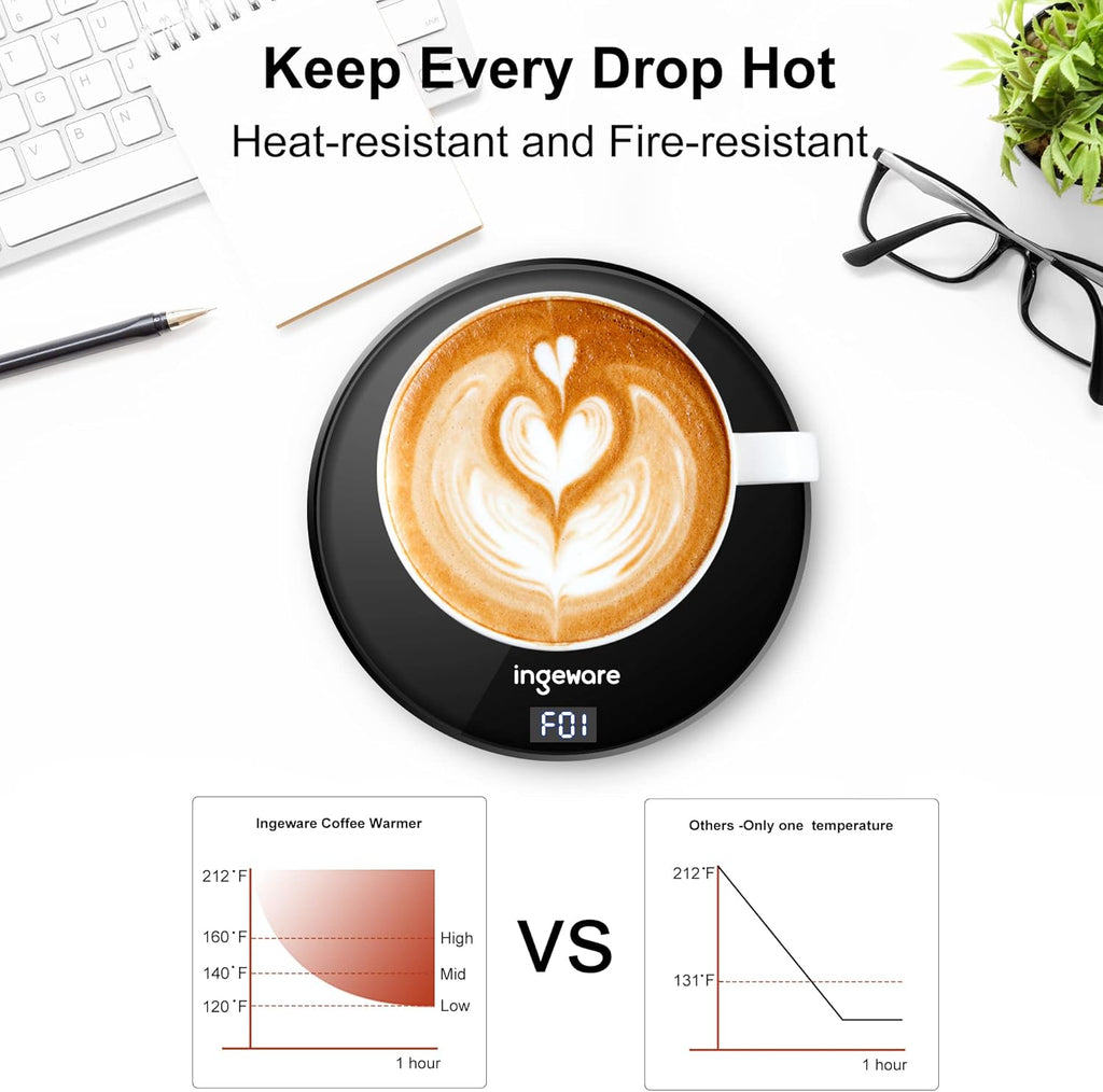 Coffee Mug Warmer with Temperature Settings Auto Shut Off G23647