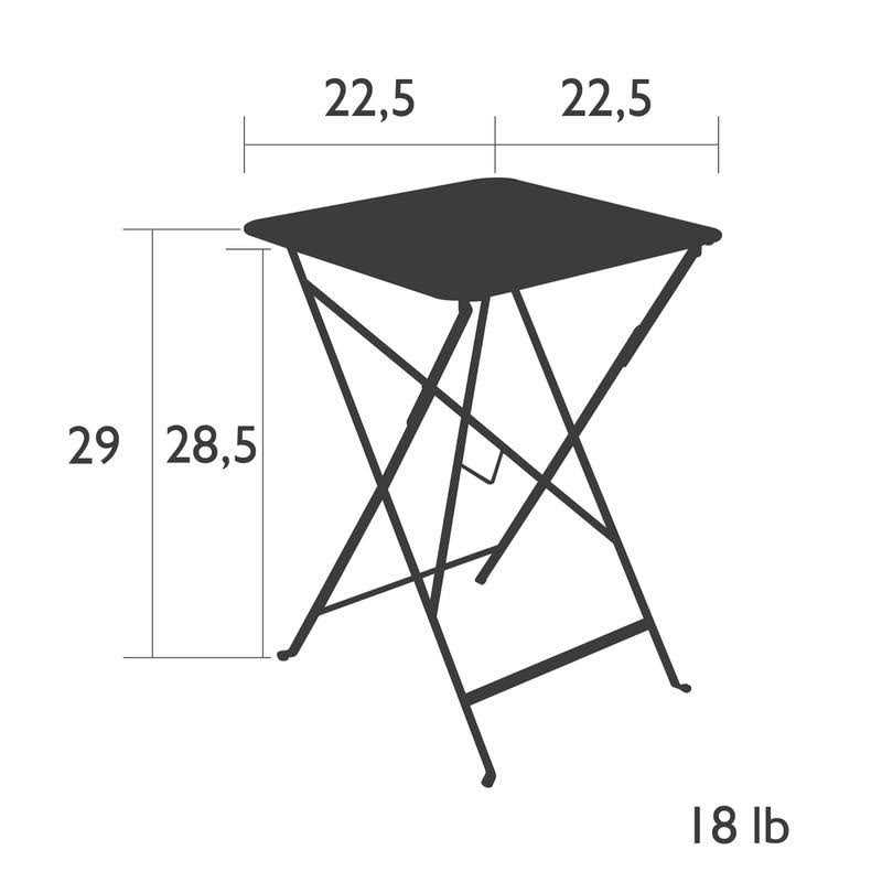 White Square Folding Table H861