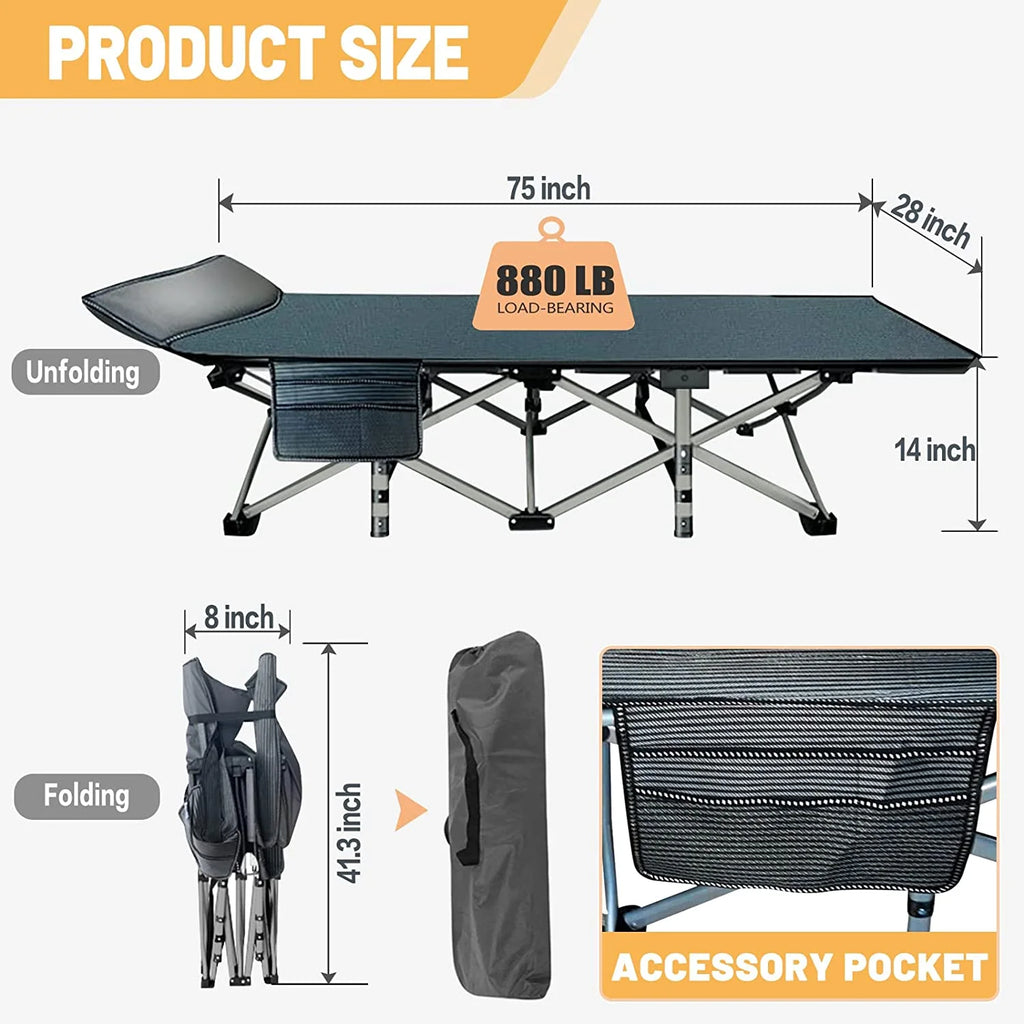 Folding Bed with Mattress and Carrying Bag U9020