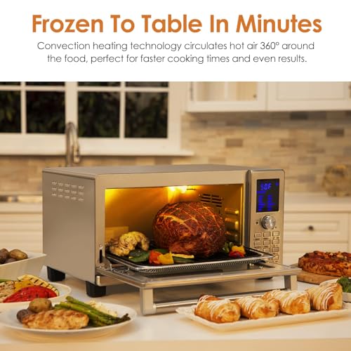 10-in-1 Air Fryer Toaster Oven, 21-Qt Stainless Steel T14857
