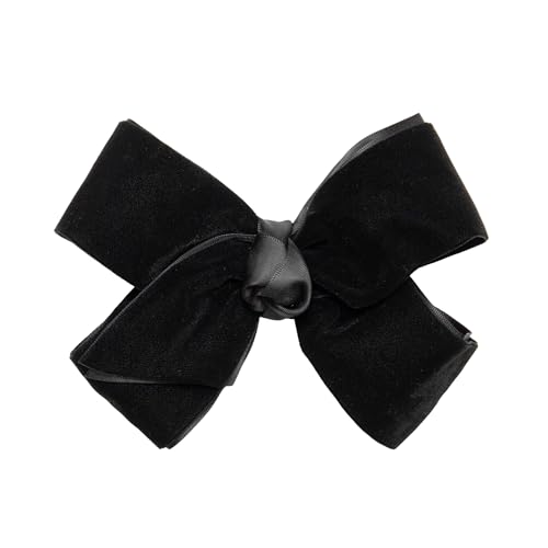 Velvet Hair Bows with a Knot Wrap Center on a Clip, 6 Inch, Red U837837