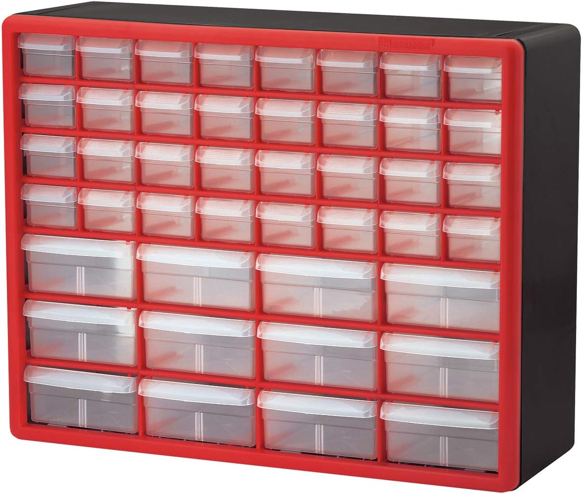 26 Drawer Plastic Parts Storage Cabinet, Black, Pack of 2 S323120