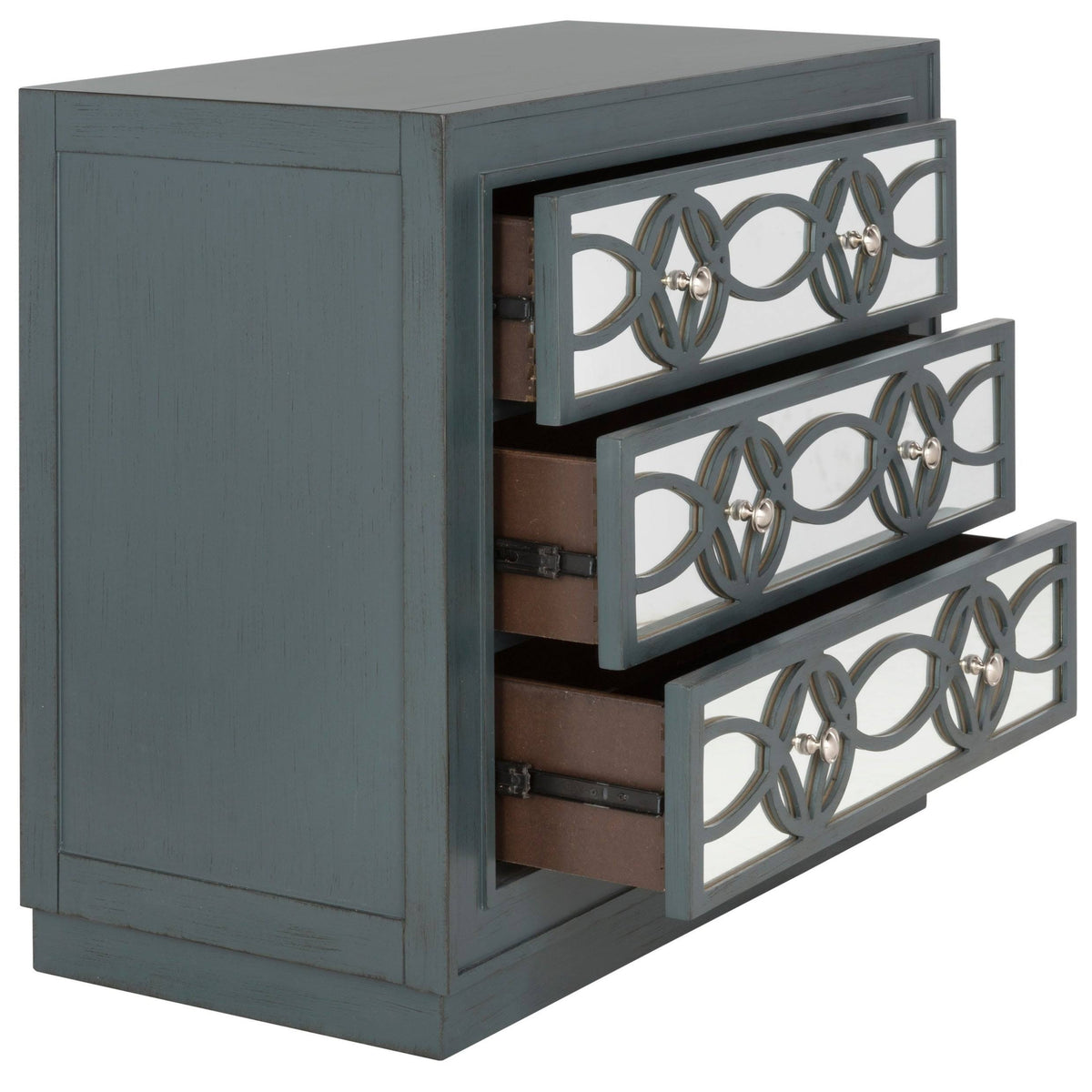 3 Drawer Steel Teal Chest X9639