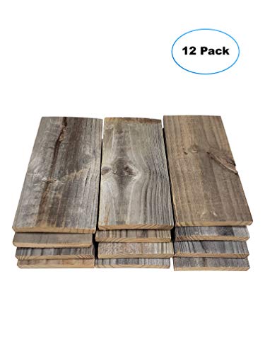 Rustic Weathered Reclaimed Wood Planks (6 planks - 24" long) V7625