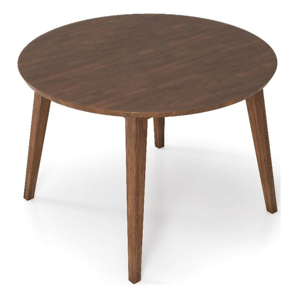 Brown Round Solid Wood Dining Table O480396
