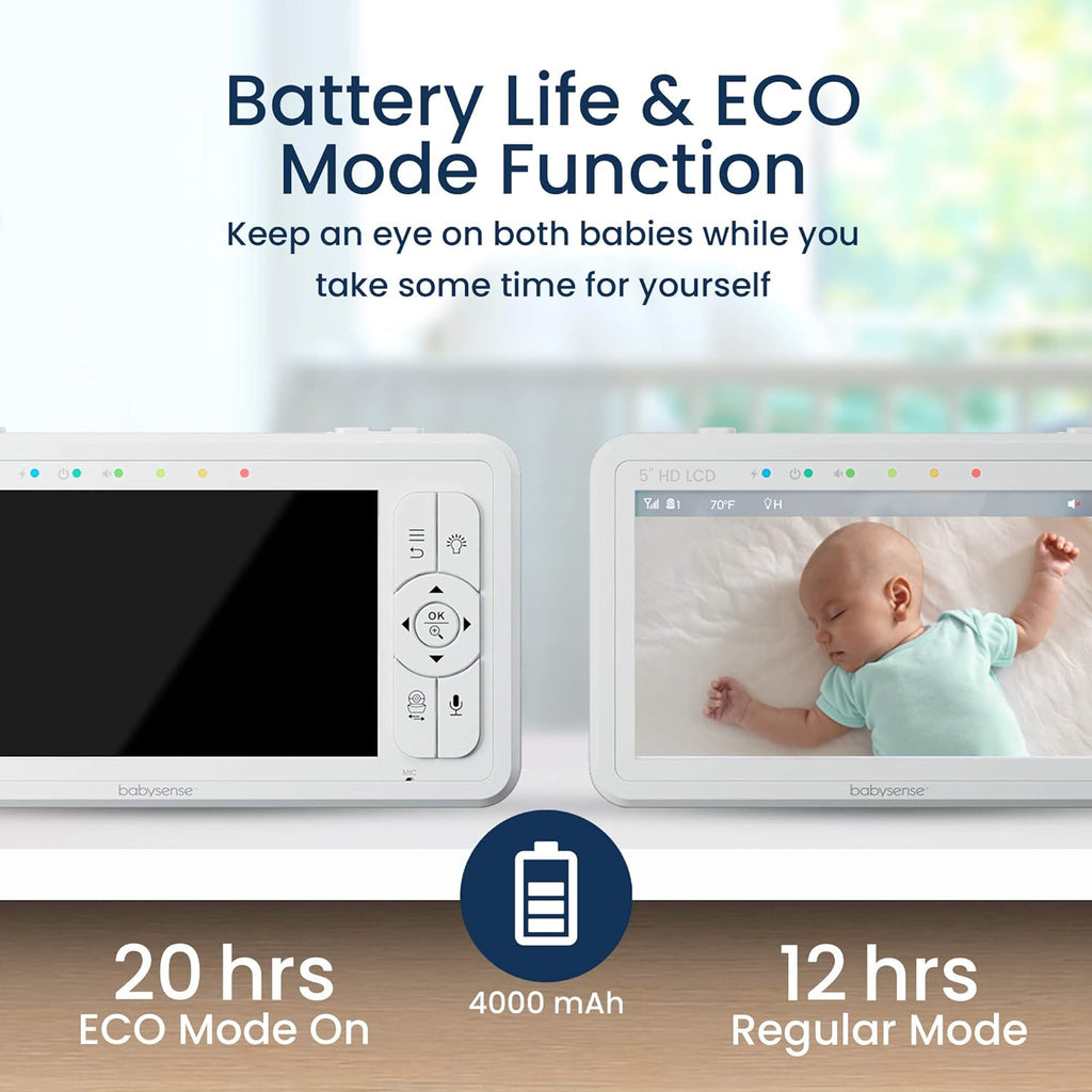 5 HD Split-Screen Baby Monitor with 2 Cameras Z47025