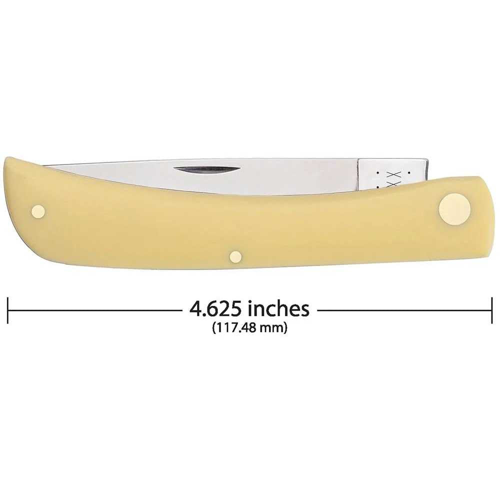 Yellow Delrin Handle CV Steel Pocket Knife W297692