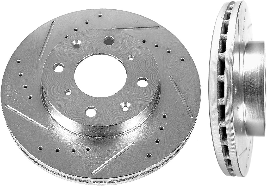 240mm Drilled & Slotted 4 Lug Rotors T1183