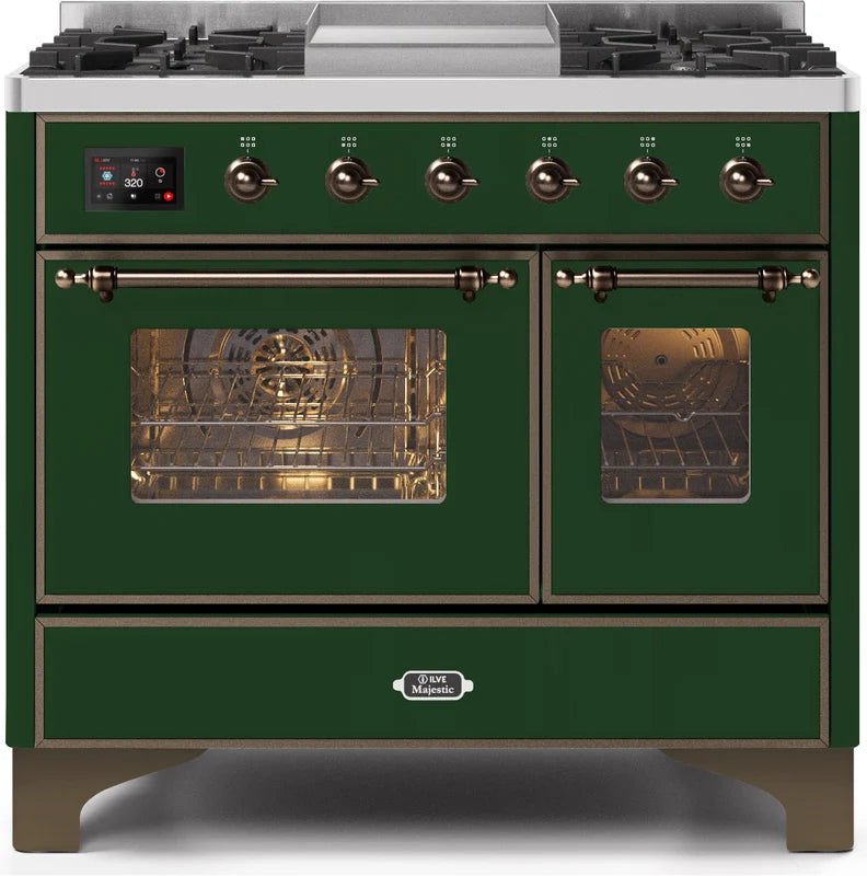 40 Dual Fuel Propane Gas Range Emerald Green L1635
