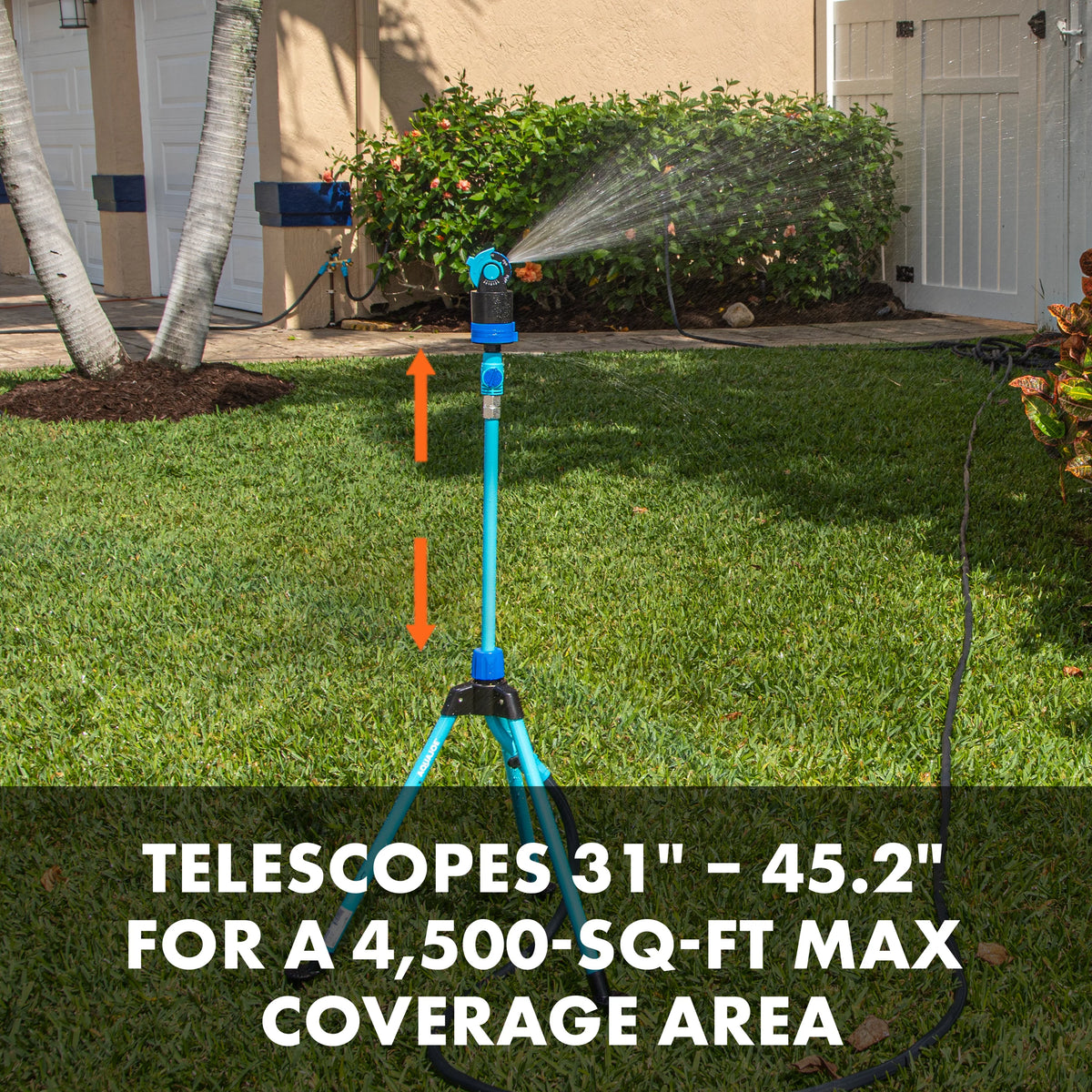 Telescoping Tripod Lawn & Garden Sprinkler, 6 Spray Patterns P571967