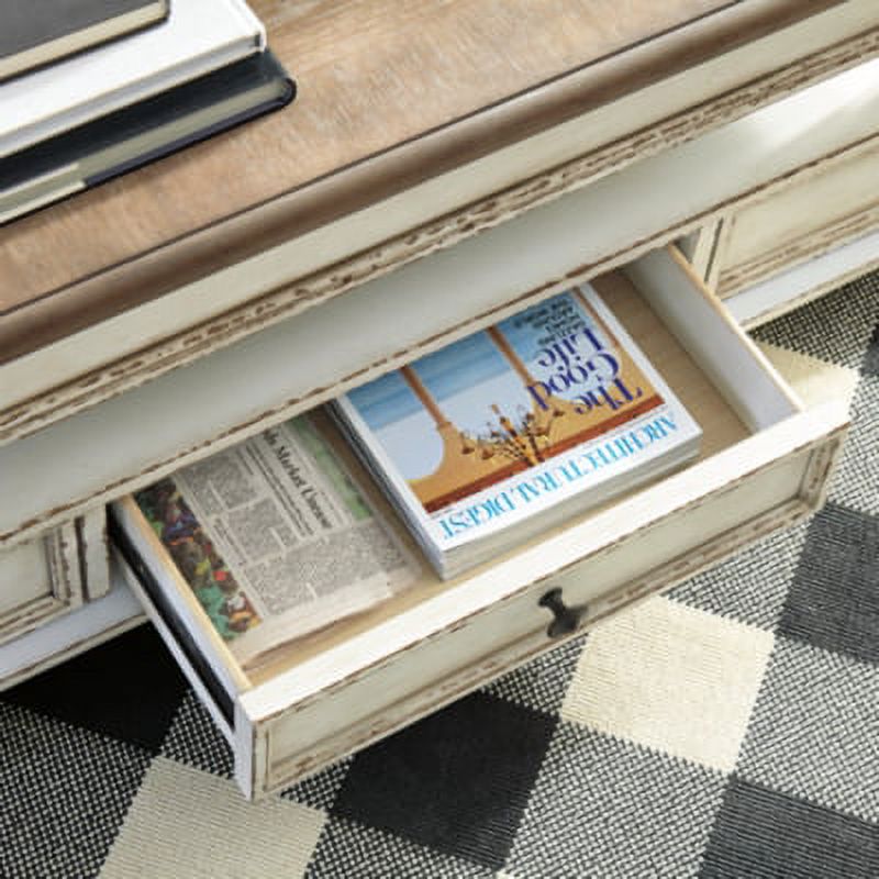 White/Brown Lift Top Coffee Table Q47792