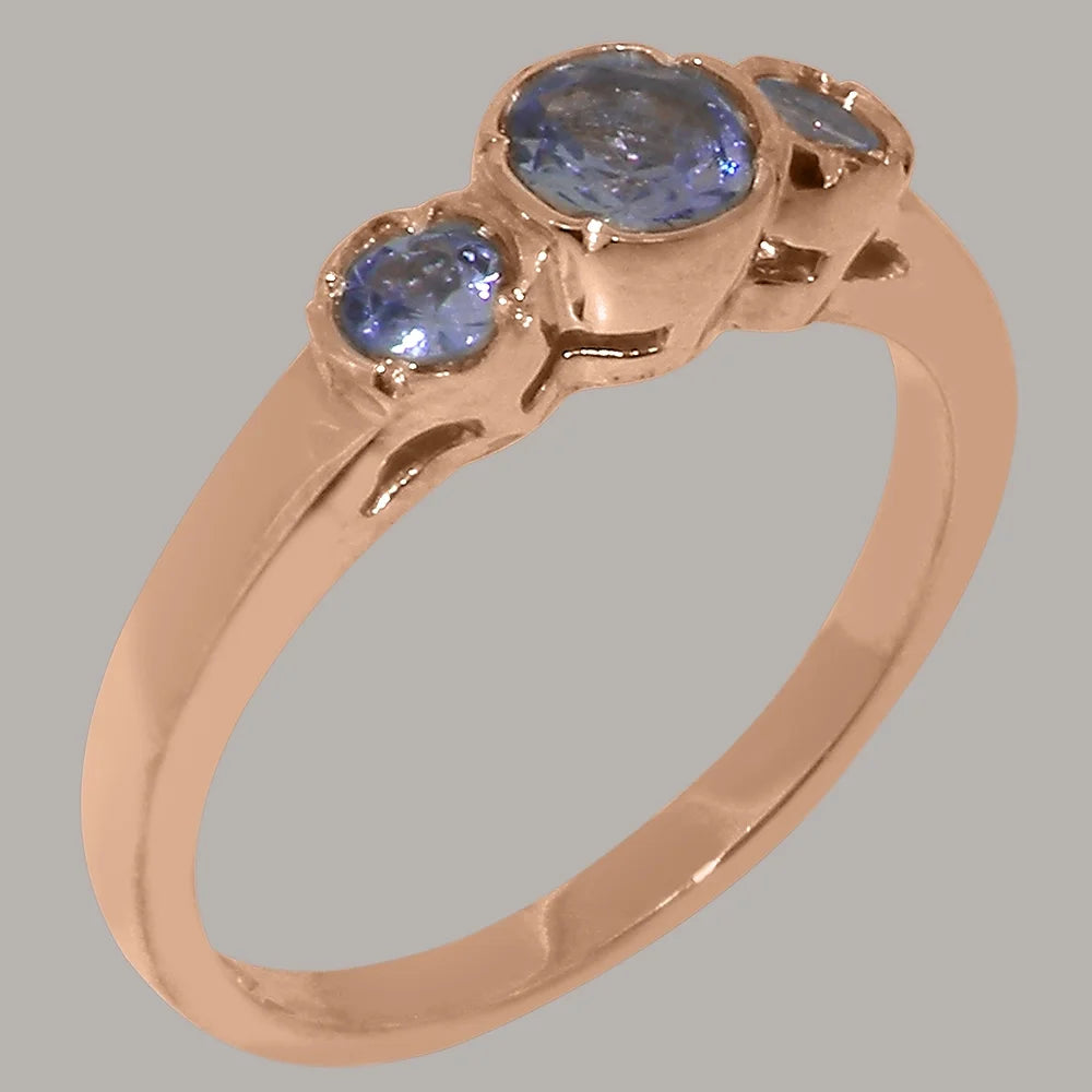 18k Rose Gold Natural Tanzanite Ring I102437