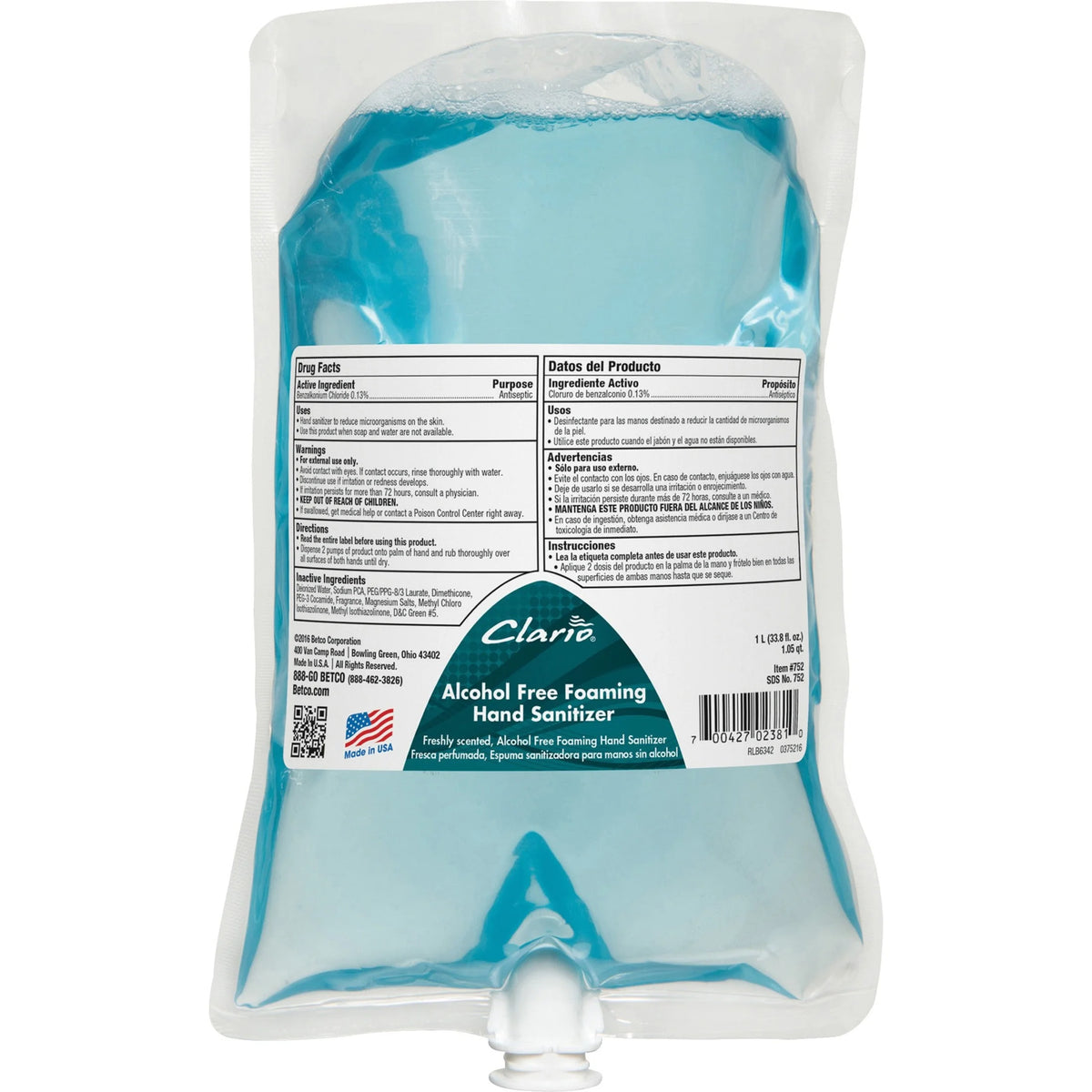 Alcohol Free Foaming Hand Sanitizer 33.8 fl oz M67744