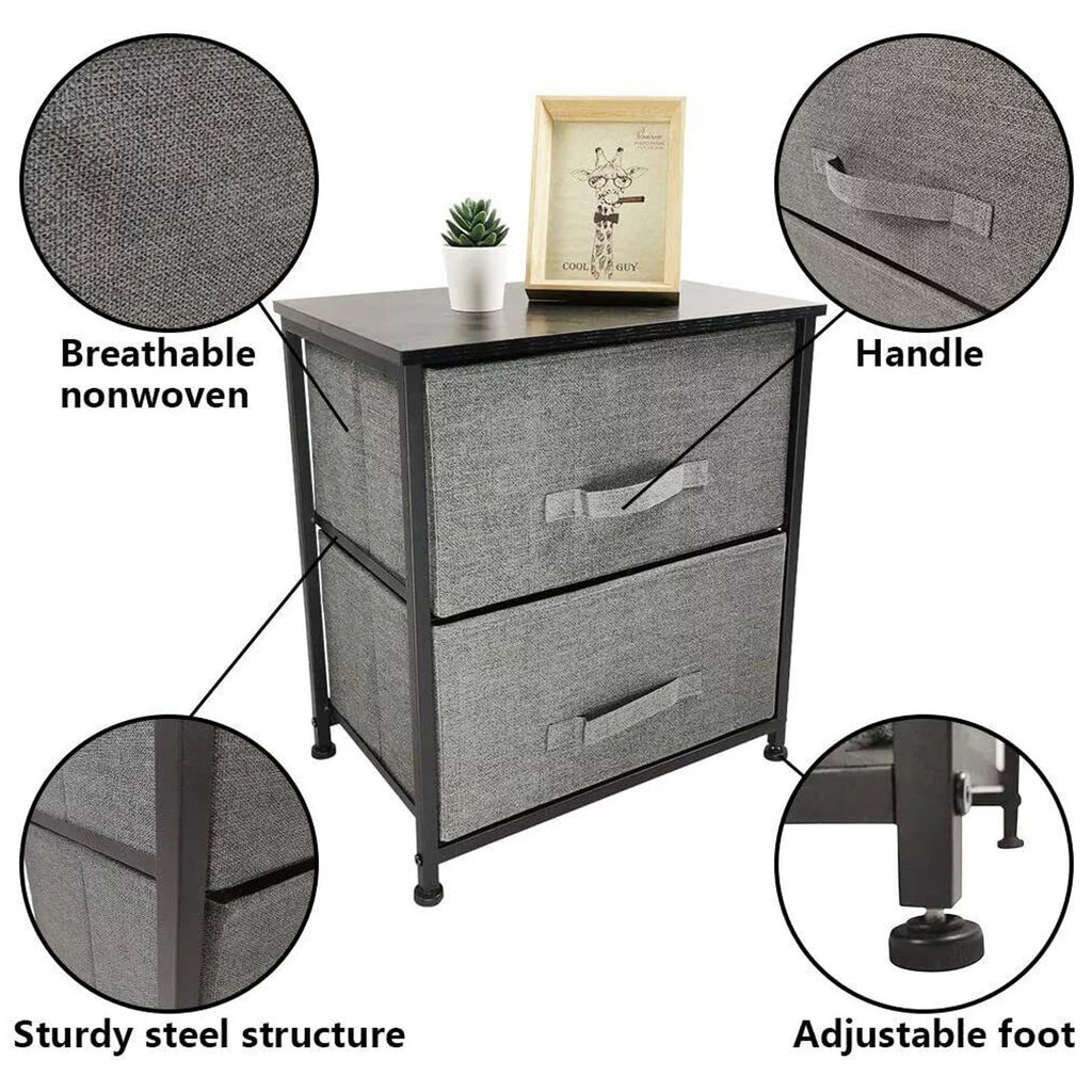 2 Drawer Fabric Dresser J896669