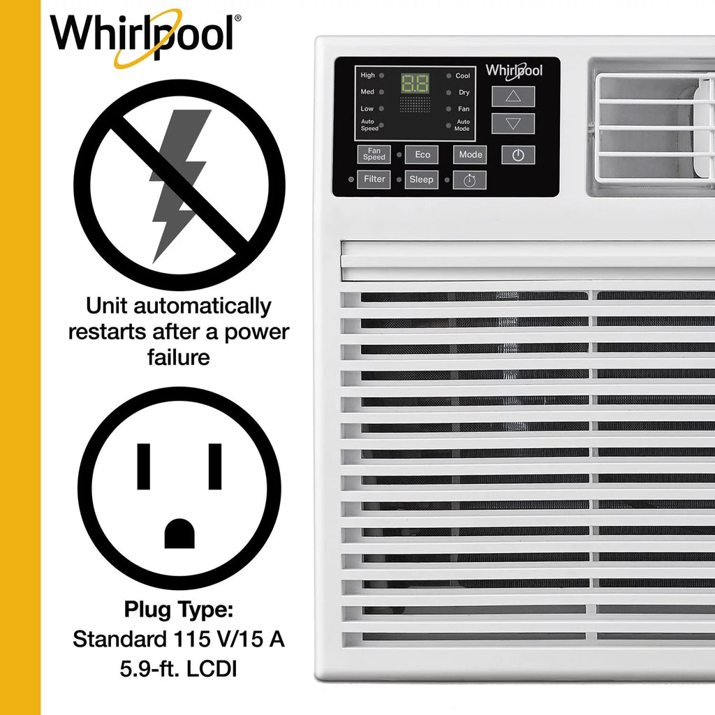 8000 BTU 115-Volt Wall Air Conditioner with Remote, White K13422