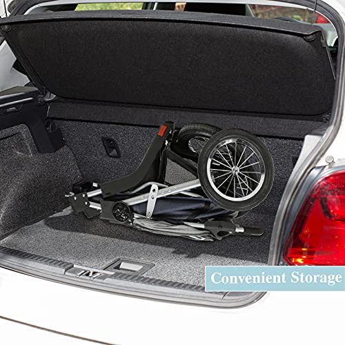 Heavy Duty Foldable Dog Stroller Black Red P514565