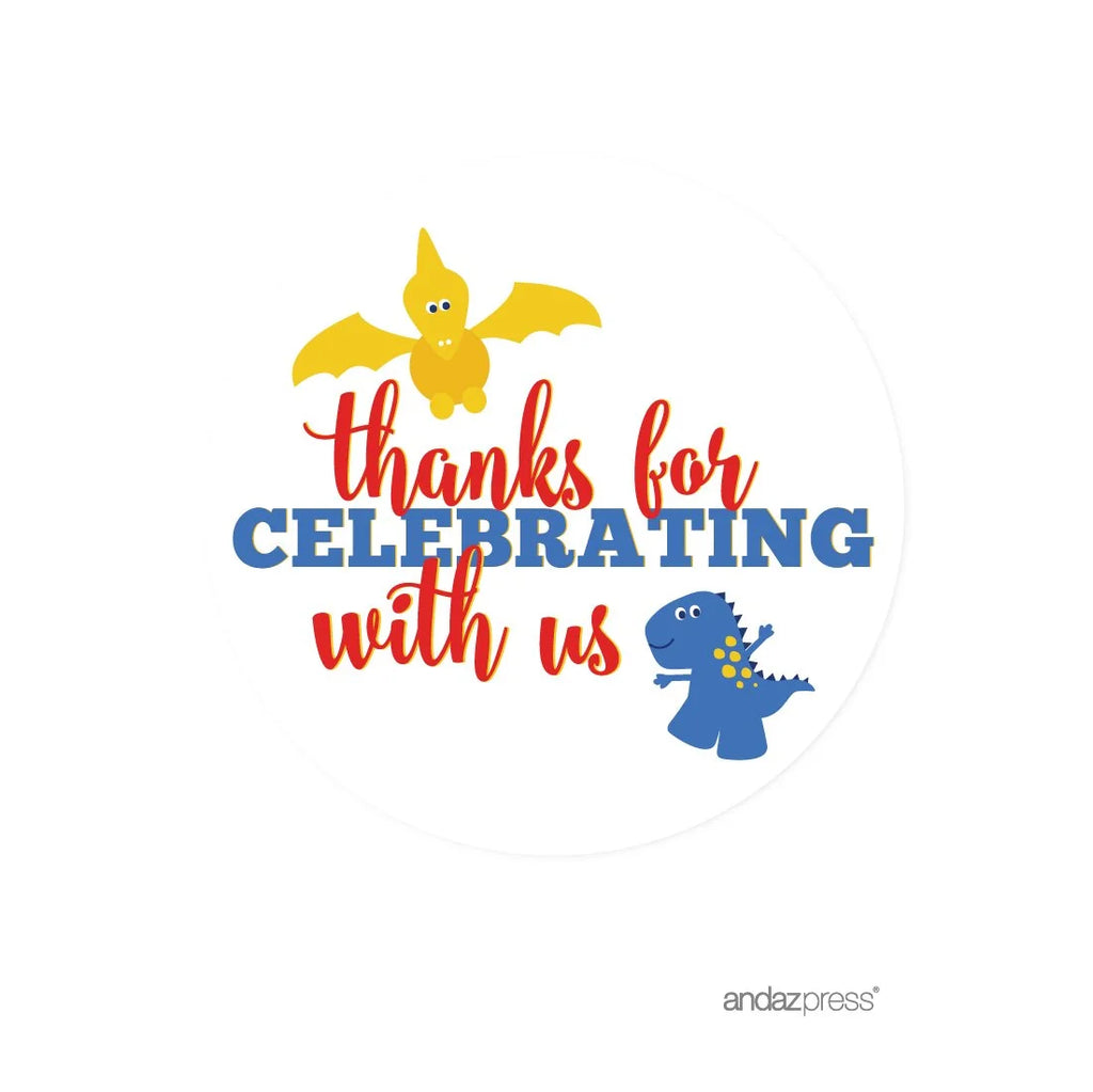 40-Pk Dinosaur Party Labels F885