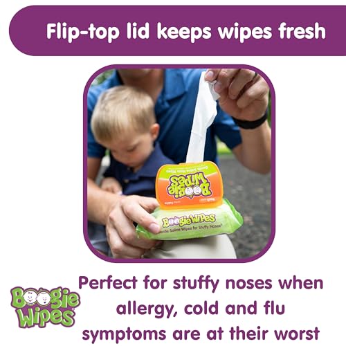 Saline Nose Wipes for Baby & Kids Unscented 30 Count Pack of 3 D419