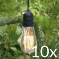 10 Pack Single Socket Pendant Light Cord Kits 11ft Black W285