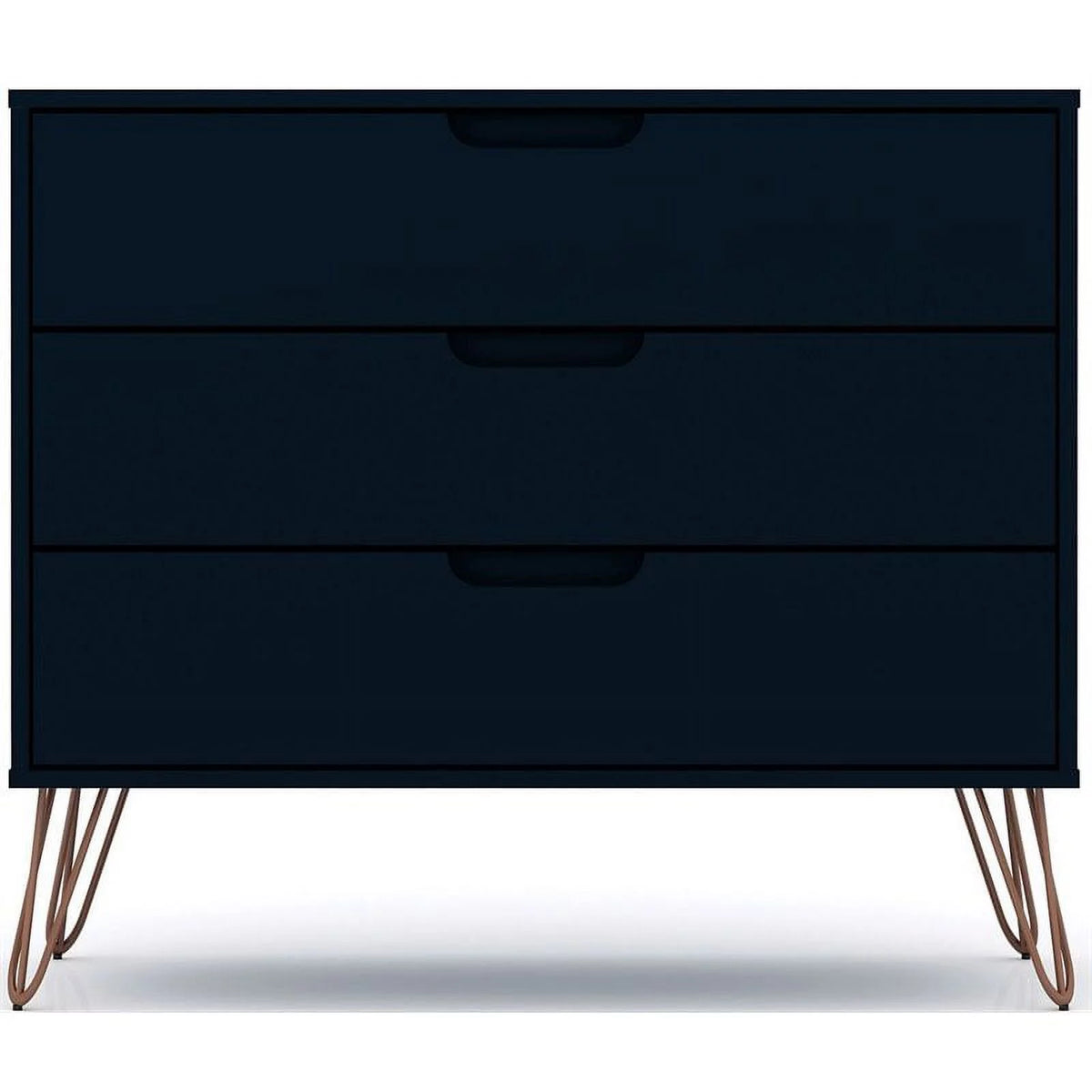 3-Drawer Mid-Century Wood Dresser U667