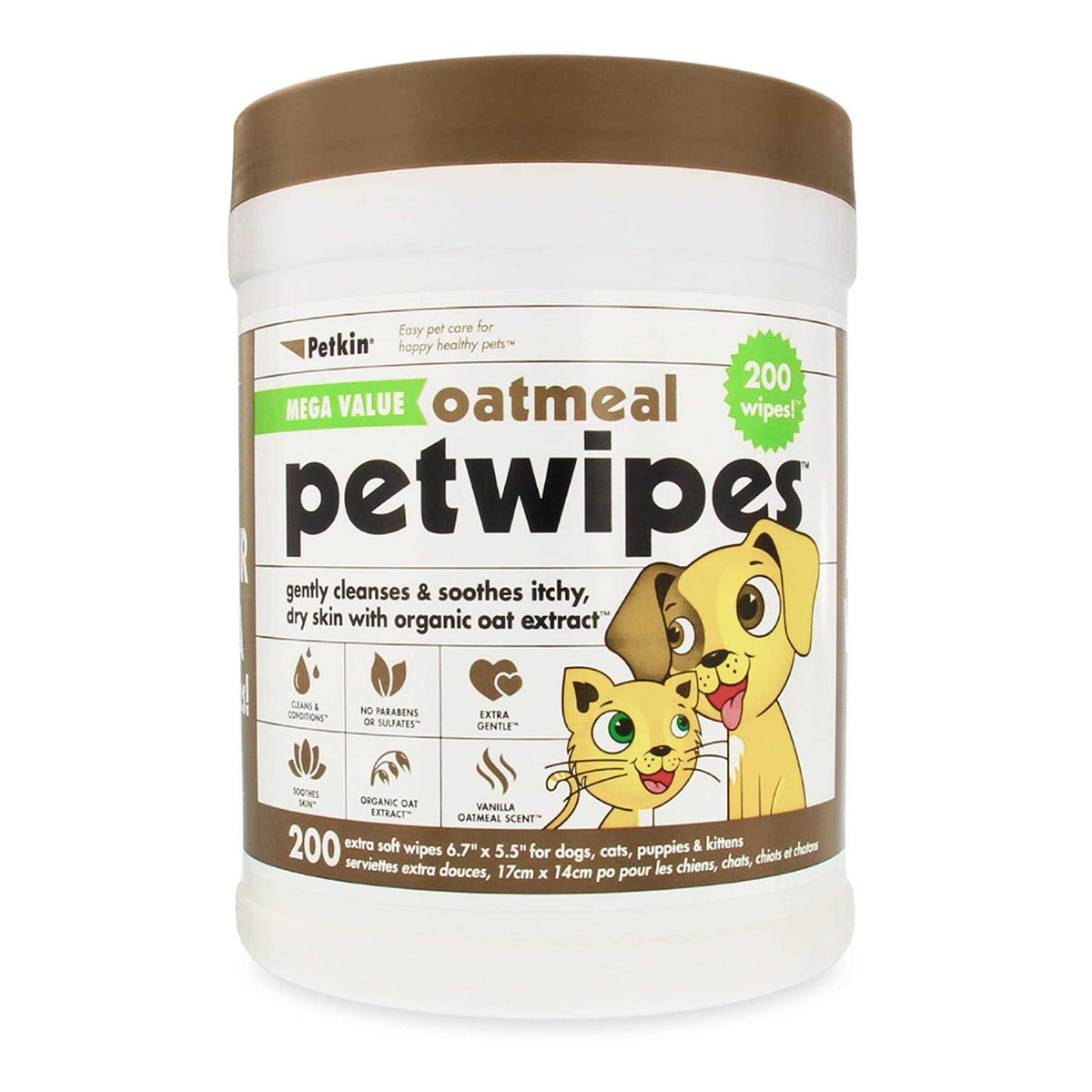 Oatmeal Pet Wipes 200 Count Z2413
